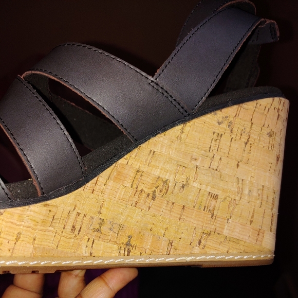 TIMBERLAND WOMENS DANFORTH CORK WEDGE SANDAL SZ 10 - Picture 12 of 13